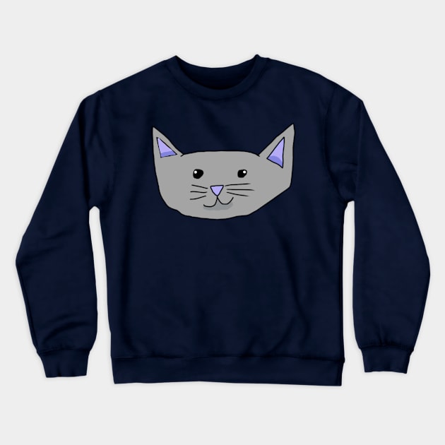 Dark Grey Cat Crewneck Sweatshirt by Usagicollection